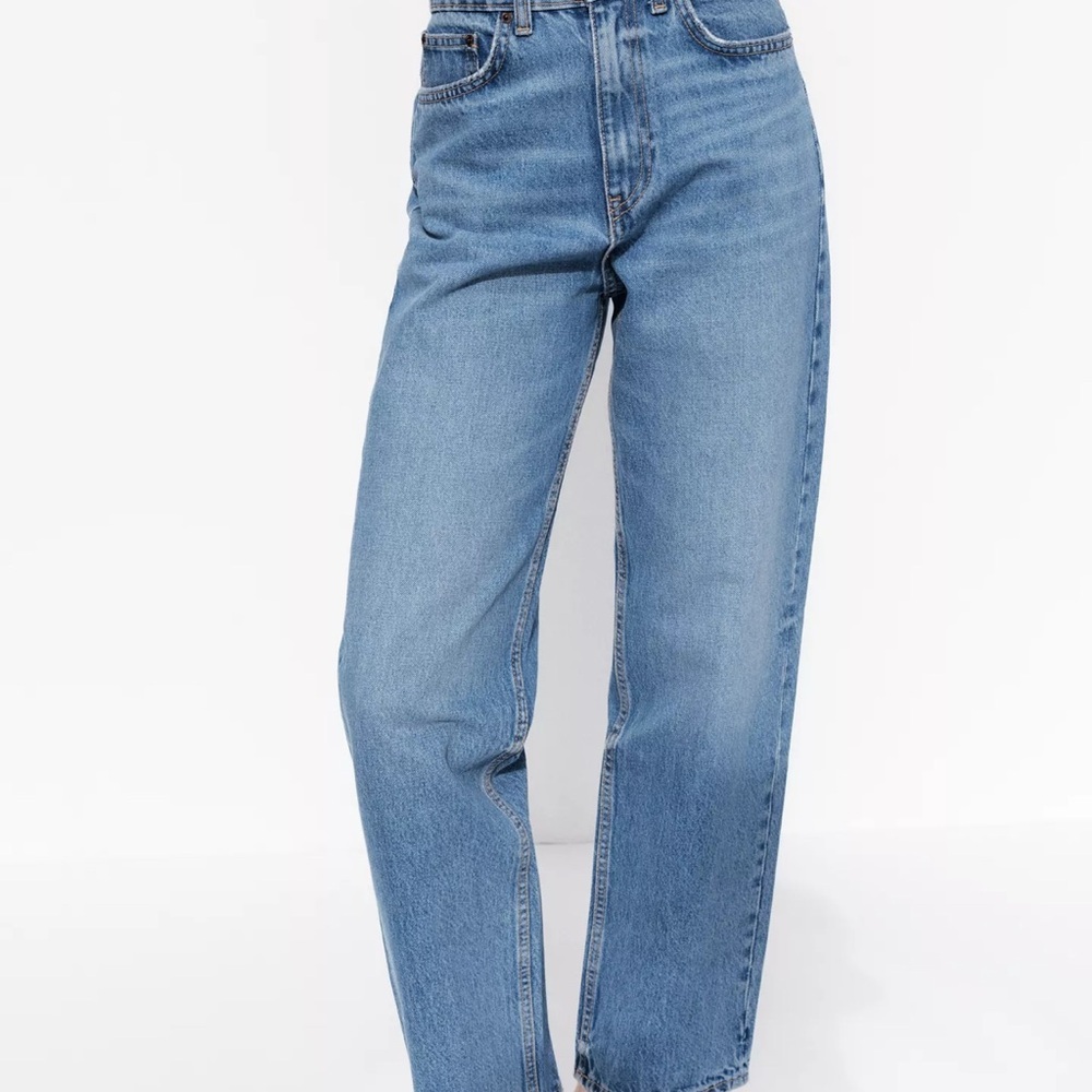 Like New! Women’s Zara Mom High-waisted Denim Jeans - Size 0 - Picture 7 of 7